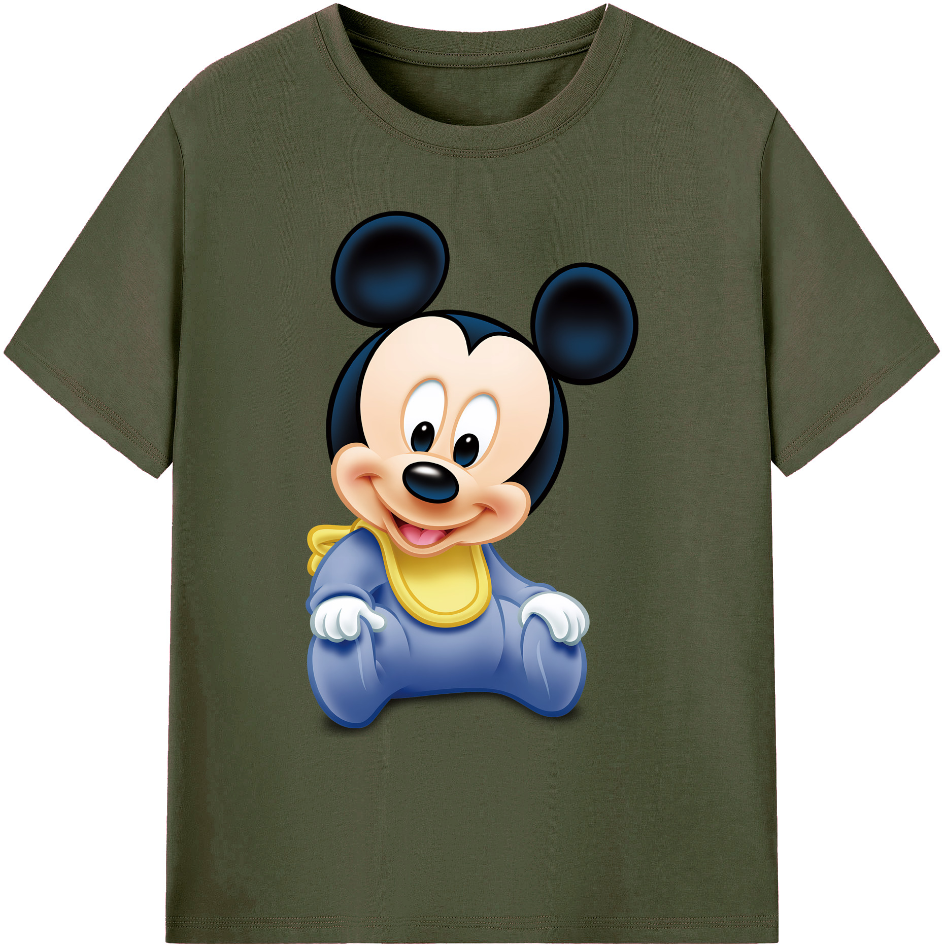 ミッキーマウス Mickey Mouse 綿100％ メンズ半袖Tシャツ｜肌触りやわらか＆通気性